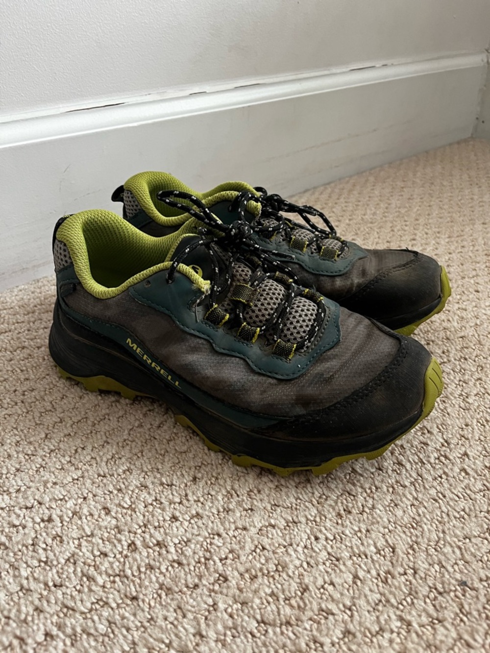 Boys Merrell Moab Speed Low Waterproof Hiking Shoe